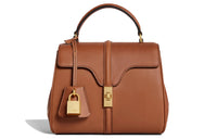 CELINE Sheepskin Lining One Shoulder Crossbody Portable Bag Mini Women's Tawny
