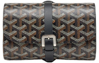 GOYARD Voyage Leather Storage Bag Small Size Unisex Black