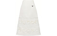 PRADA Embroidered A line Midi Skirt