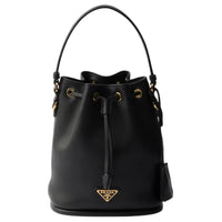 PRADA Leather Bucket Bag, Shoulder Bag, Crossbody Bag, Handbag Mini Women's Black