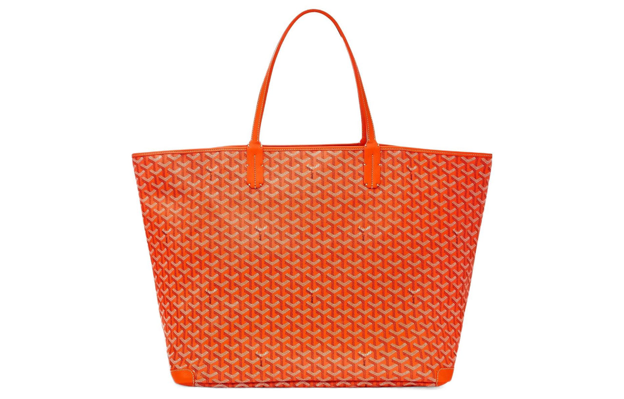 GOYARD Artois Canvas With Leather Tote Bag Shopping Bag Shoulder Bags Handbags Large Size Unisex Orange