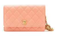 CHANEL WOC Smooth Lambskin Shoulder Bag Crossbody Bag Regular Women's Light Orange