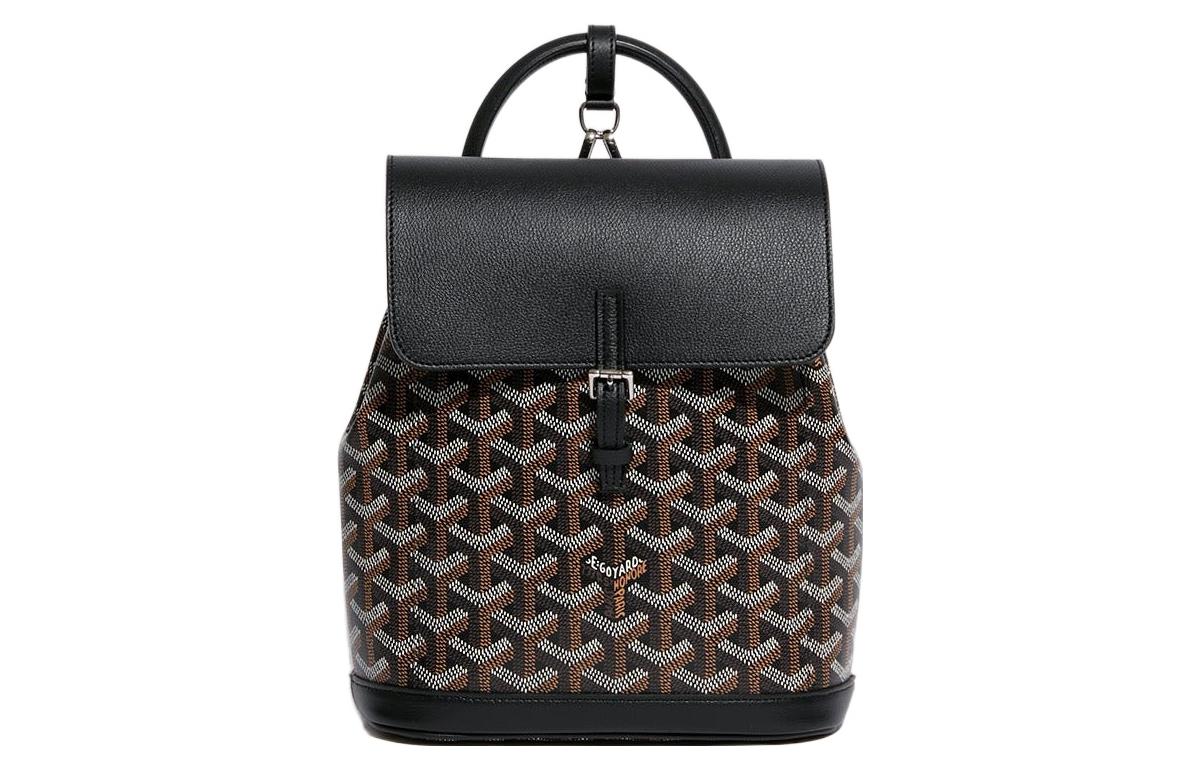 GOYARD Alpin Canvas With Leather Backpack Mini Unisex Black