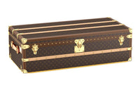 LOUIS VUITTON Leather Hard Case Unisex Brown