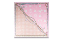 LOUIS VUITTON Silk Scarves Women's Light Pink
