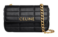 CELINE Cow Leather Crossbody Bag, Shoulder Bag Women's Black
