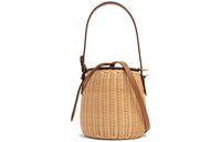 MIU MIU Leather Shoulder Bag Crossbody Bag Handbag Women's Beige