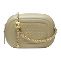 CHANEL Lambskin Camera Bag Shoulder Bag Crossbody Bag Mini Women's Khaki