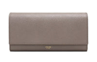 CELINE Cow Leather Wallet Women's Egg Stone Color