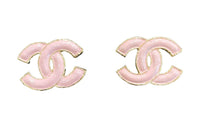CHANEL Metal Stud Earrings Women's Pink