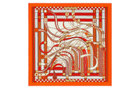 HERMES Silk Scarves Women's Orange