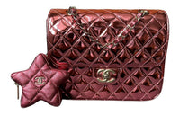 CHANEL Calfskin Coin Purse Backpack Women's Neon Pink