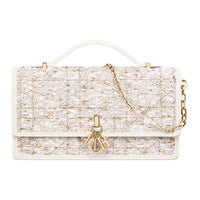 DIOR My Dior Cotton One Shoulder Handbag Mini Women's White