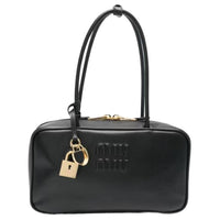 MIU MIU Calfskin Handbag, Shoulder Bag Regular Women's Black