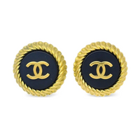 CHANEL 1995 Button Earrings