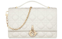 DIOR Sheepskin Shoulder Bag Crossbody Bag Handbag Regular Women's Milk White