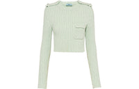 PRADA Ribbed-knit Cropped Jumper