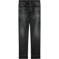 CELINE Wesley Jeans In Black Ice Rinse Wash Denim
