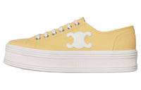 CELINE Low Top Stylish Skateboarding Shoes Women's Light Yellow