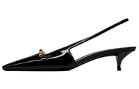 SAINT LAURENT Slim Heel Casual Shoes 4cm Women's Black