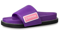LOUIS VUITTON Fashionable Slippers Women's Purple