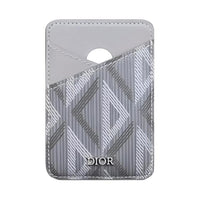 DIOR Canvas With Leather Detail Card Holder Regular Men's Dio Gray