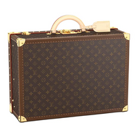 LOUIS VUITTON Canvas With Leather Trim Handheld Hard Case Men's Brown