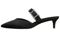 HERMES Wrap-toe Slippers Women's Black