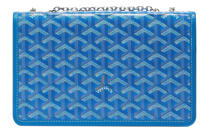 GOYARD Alexandre III Canvas With Leather Shoulder Bag Crossbody Bag Women's Blue