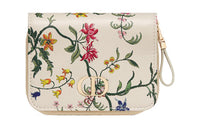 DIOR Caro Calfskin Wallet Women's White/Multicolor