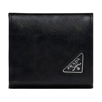 PRADA Leather Coin Purse Men's Black
