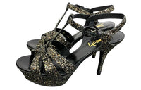 SAINT LAURENT Strap Sandals Women's Black Gold