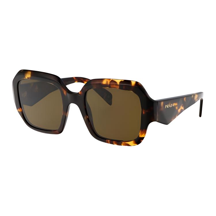 PRADA Acetate Square Sunglasses Unisex Brown
