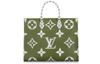 LOUIS VUITTON Onthego Monogram Giant Khaki Green/White