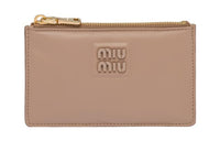MIU MIU Leather Envelope Bag Wallet Women's Beige