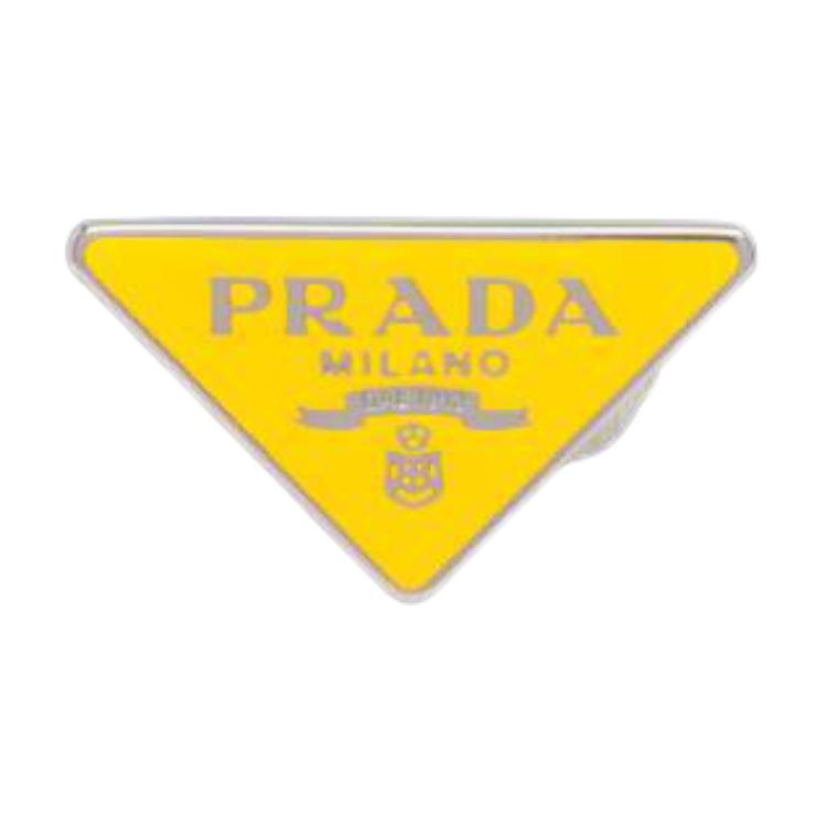 PRADA 925 Sterling Silver Earrings Unisex Yellow
