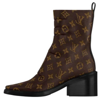 LOUIS VUITTON Jazz Ankle Boots 6cm Women's Brown