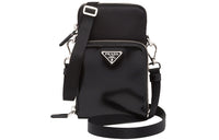 PRADA Fabric Messenger Bag Crossbody Bags Regular Men's Black