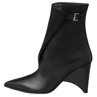 HERMES Hanae Ankle Boots 8.5cm Women's Black