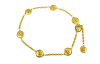 CHANEL Logo Identification Gold-Plated Waist Chains Women's Gold Width 3.3CM