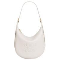 CELINE Triomphe Calfskin Crossbody Bag, Shoulder Bag Small Size Women's Beige