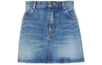 SAINT LAURENT Denim Short Skirts Women's Blue