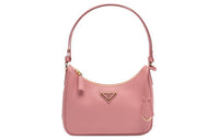 PRADA Leather Shoulder Bag Women's Pink
