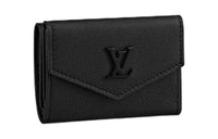 LOUIS VUITTON Calfskin Wallet Mini Unisex Black