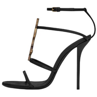 SAINT LAURENT CASSANDRA One Strap Sandals 11cm Women's Black