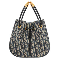 DIOR Jacquard One Shoulder Handbag, Crossbody Bag Medium Size Women's Blue