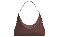 CELINE Romy Collection Cow Leather One Shoulder Handbags Large Size Women's Chestnut