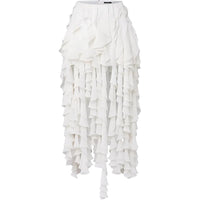 LOUIS VUITTON Silk Georgette Ruffle Skirt