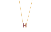 HERMES POP H Collection Metal Necklaces Women's Gold Chain