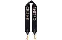 CELINE Jacquard Wool Bag Strap Women's Black/White